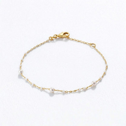 Bracelet perle plaqué or 18K Jeanne Bellaime