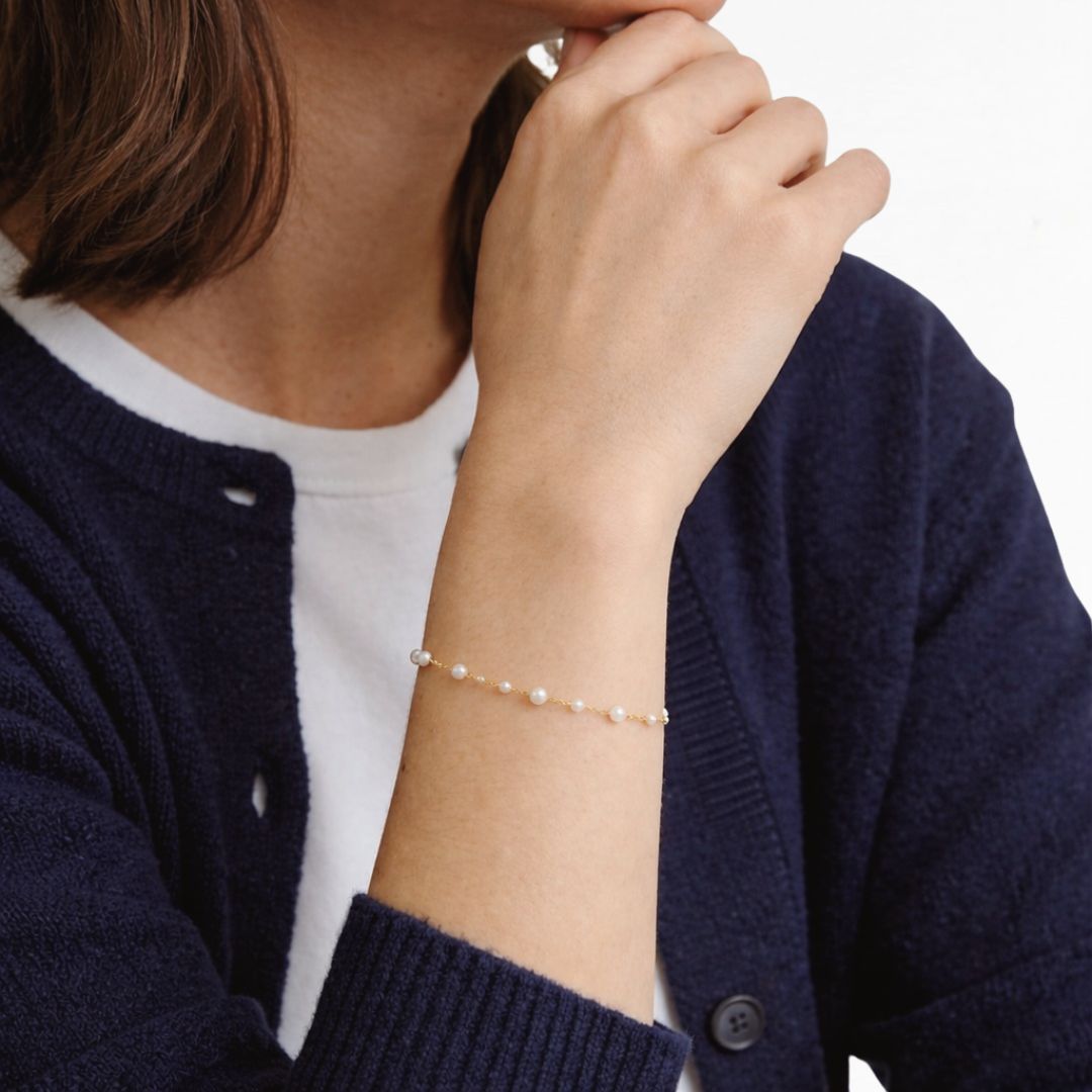 Bracelet perle plaqué or 18K Jeanne Bellaime 2