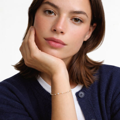 Bracelet perle plaqué or 18K Jeanne Bellaime 3