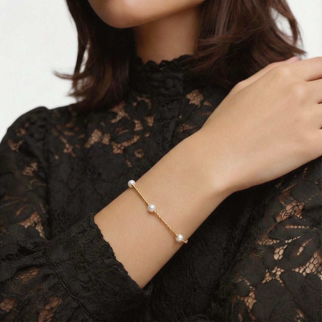 Bracelet perle plaqué or 18K Manon Bellaime 4