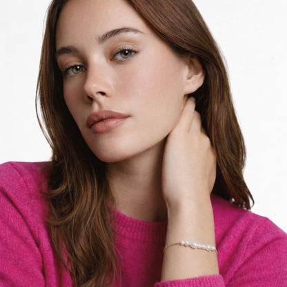 Bracelet perle plaqué or 18K Marion Bellaime 2