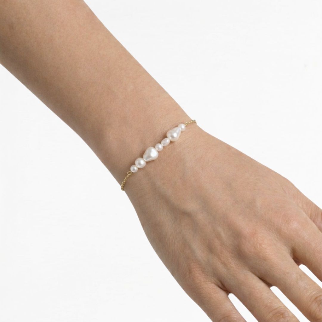 Bracelet perle plaqué or 18K Marion Bellaime 4