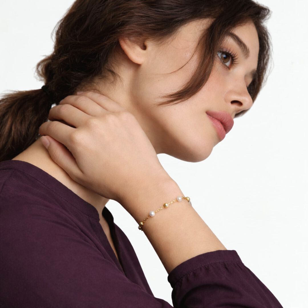 Bracelet perle plaqué or 18K Noemie Bellaime 4