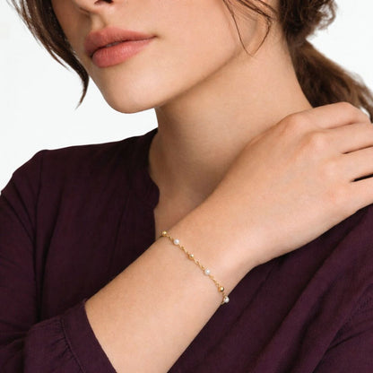 Bracelet perle plaqué or 18K Noemie Bellaime 5