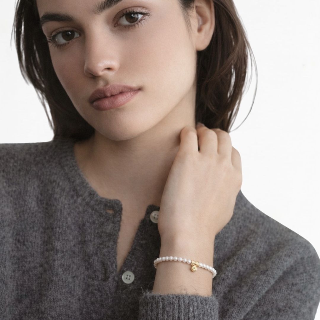 Bracelet perle plaqué or 18K Octavie Bellaime 2