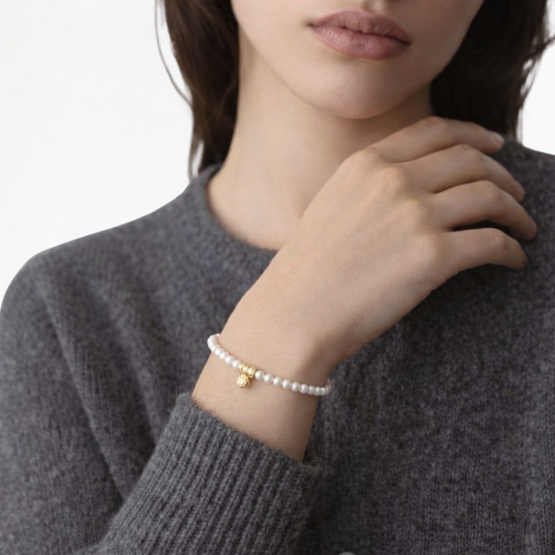 Bracelet perle plaqué or 18K Octavie Bellaime 3