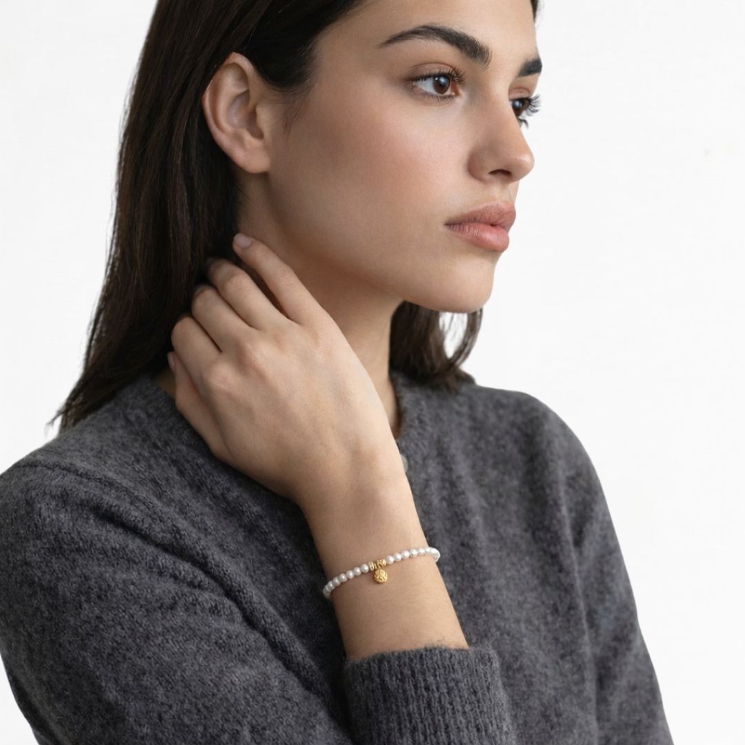 Bracelet perle plaqué or 18K Octavie Bellaime 4