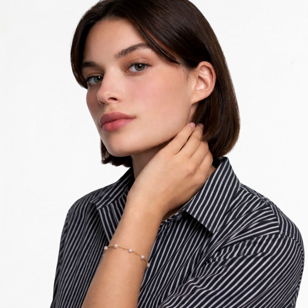 Bracelet perle plaqué or 18K Ophelie Bellaime 2