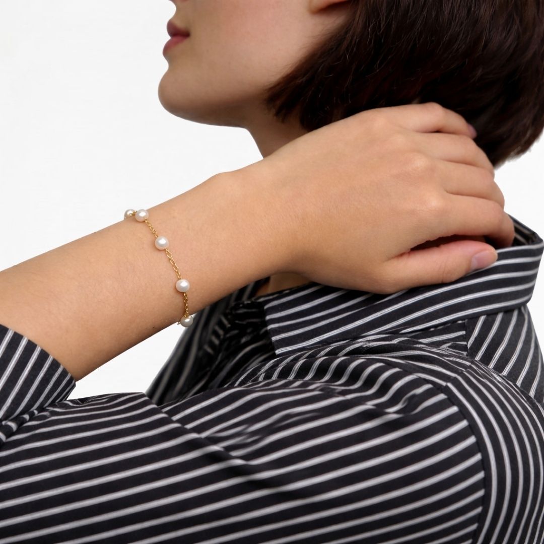 Bracelet perle plaqué or 18K Ophelie Bellaime 3