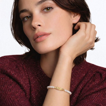 Bracelet perle plaqué or 18K Oriane Bellaime 2