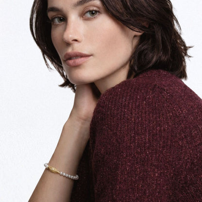 Bracelet perle plaqué or 18K Oriane Bellaime 4