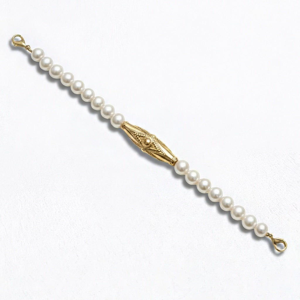 Bracelet perle plaqué or 18K Oriane Bellaime 7