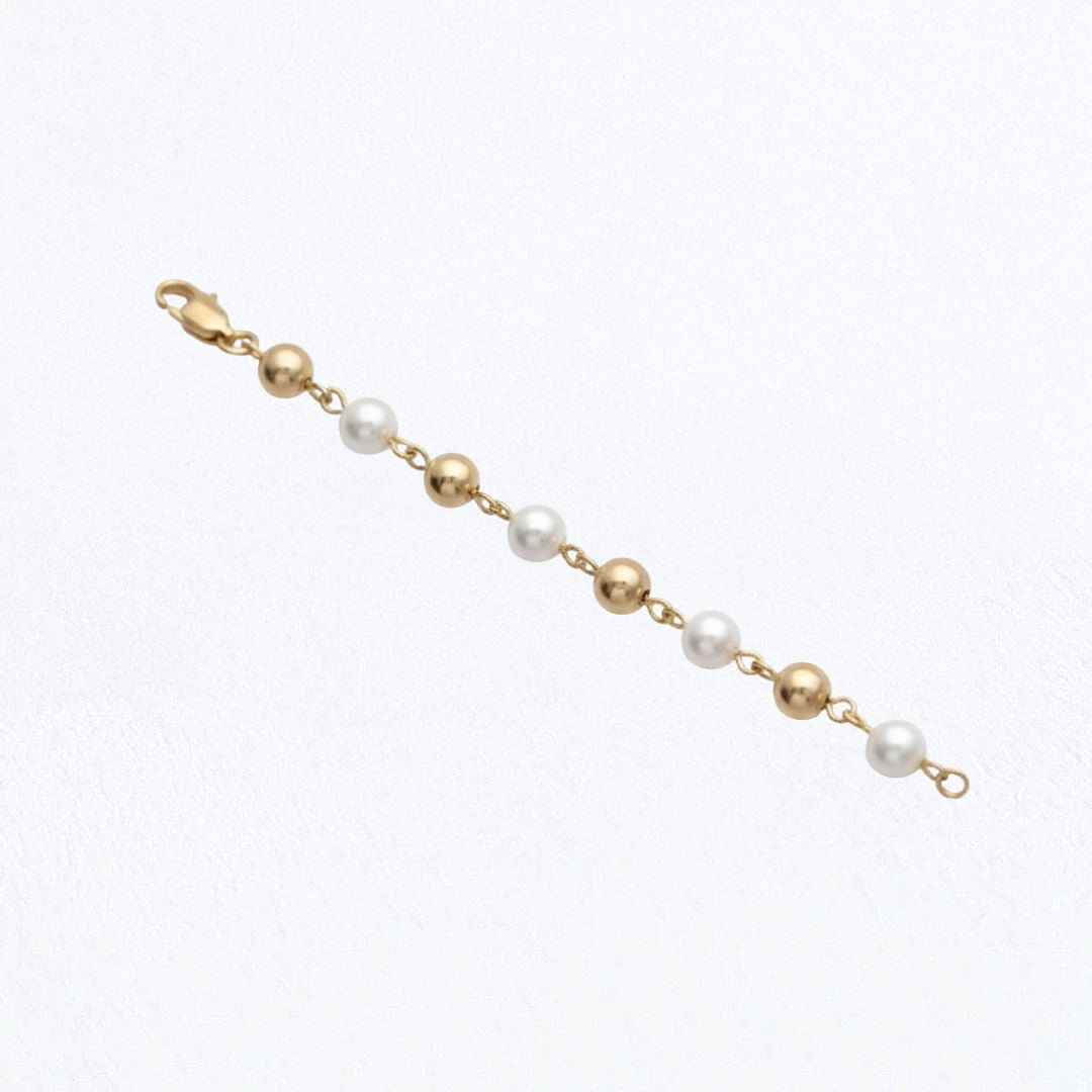Bracelet perle plaqué or 18K Pauline Bellaime 6