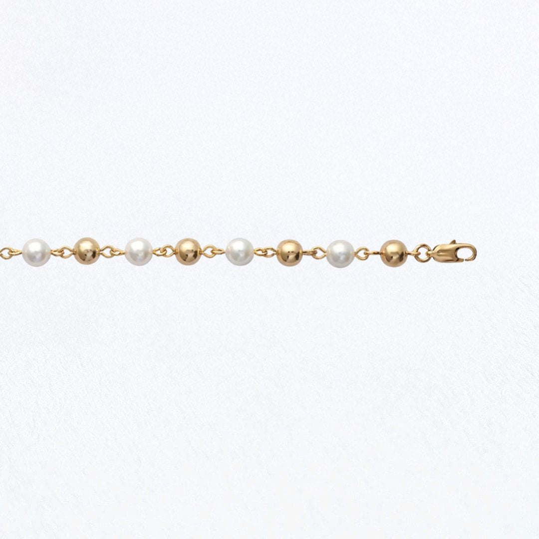 Bracelet perle plaqué or 18K Pauline Bellaime 7