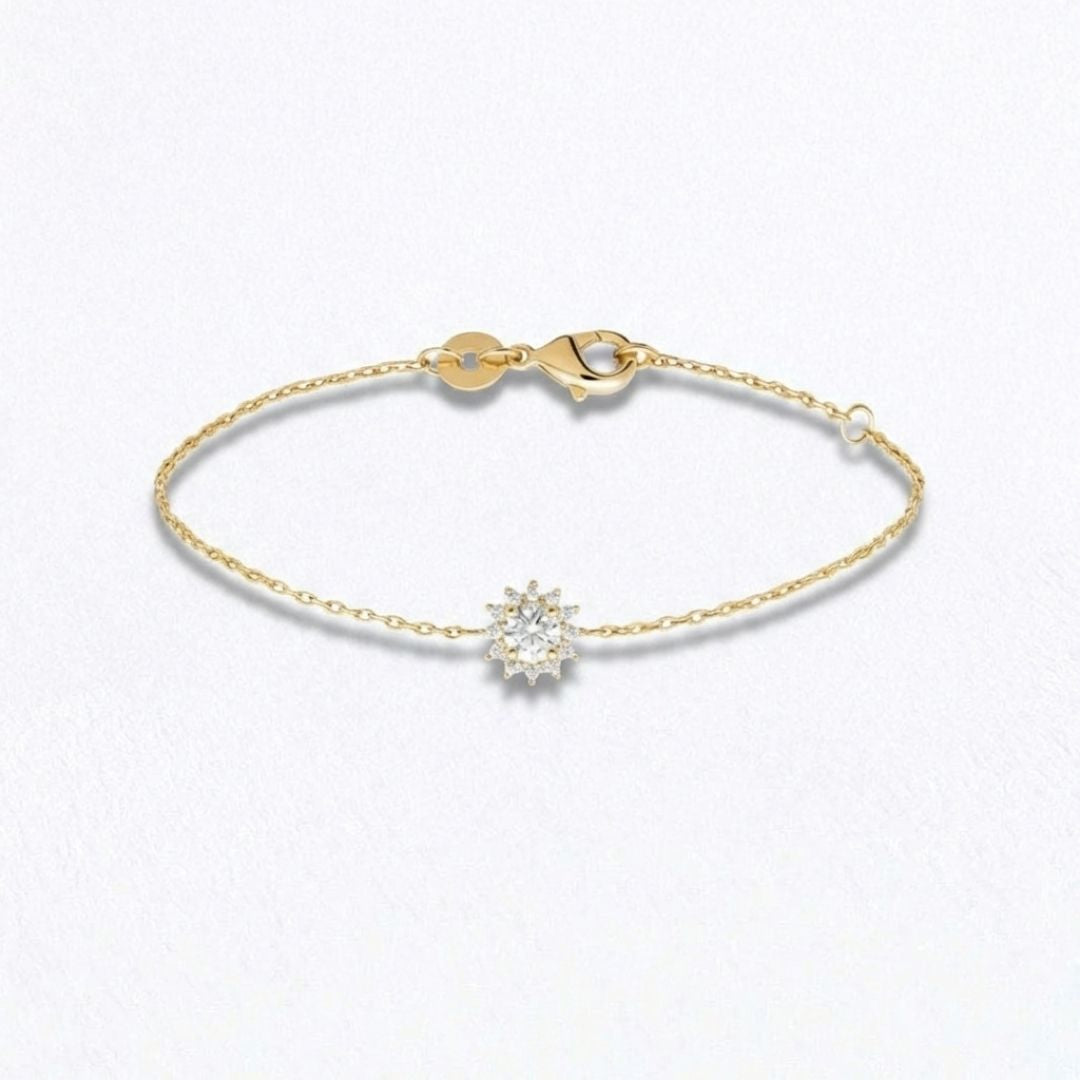 Bracelet fleur plaqué or 18K Flore Bellaime