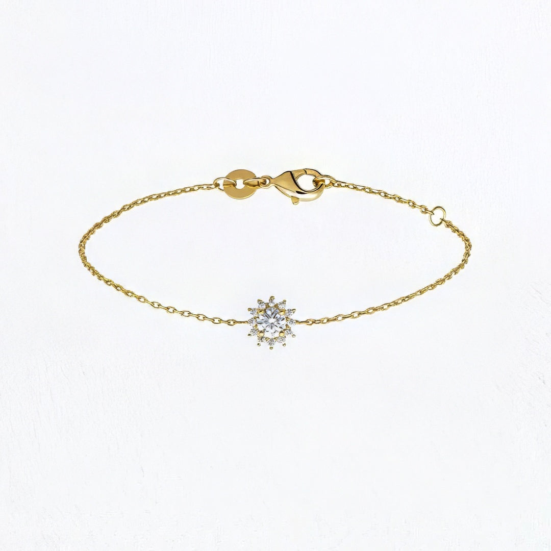 Bracelet fleur plaqué or 18K Flore Bellaime
