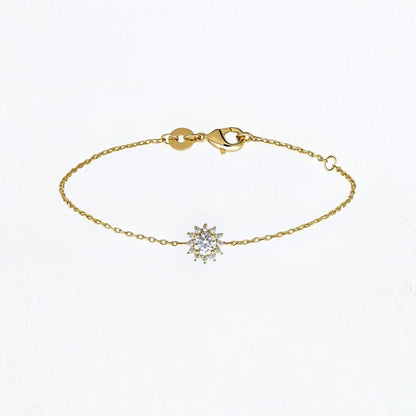 Bracelet fleur plaqué or 18K Flore Bellaime
