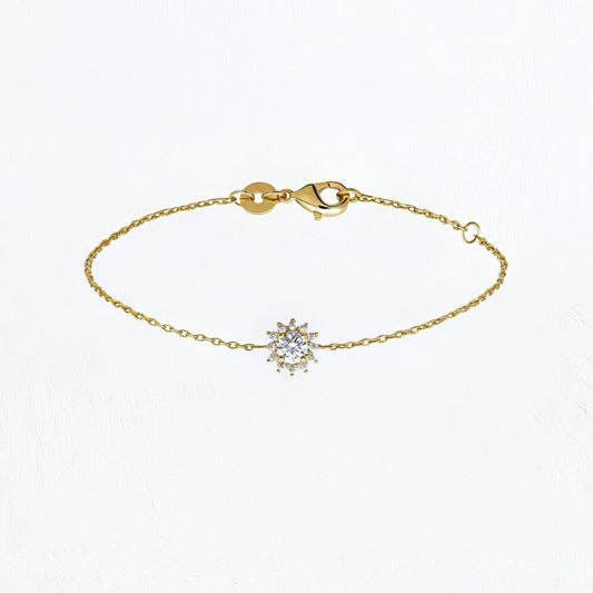 Bracelet fleur plaqué or 18K Flore Bellaime