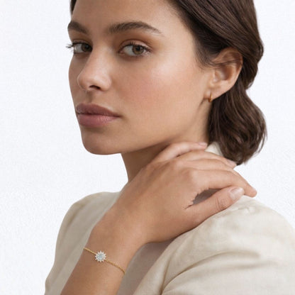 Bracelet fleur plaqué or 18K Flore Bellaime 2