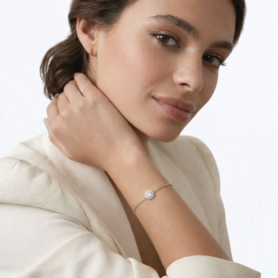 Bracelet fleur plaqué or 18K Flore Bellaime 4