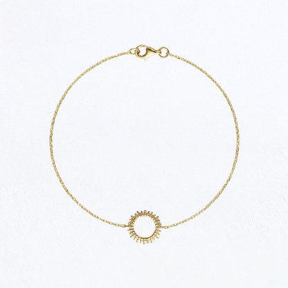 Bracelet soleil plaqué or 18K Helios Bellaime