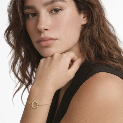 Bracelet soleil plaqué or 18K Helios Bellaime 2
