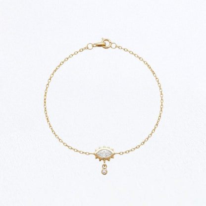Bracelet oeil plaqué or 18K Lucky You Bellaime