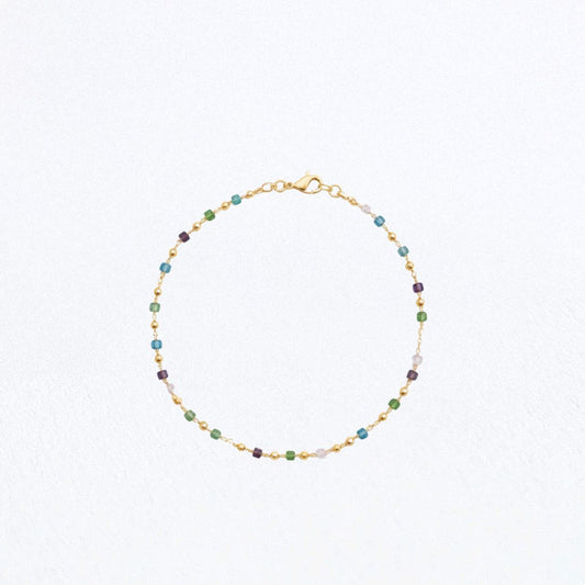 Bracelet multicolore Colorfull Plaqué or 18K Zirconium Bellaime