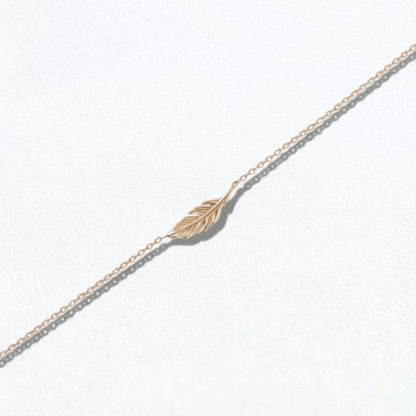 Bracelet plume plaqué or 18K Bellaime 5