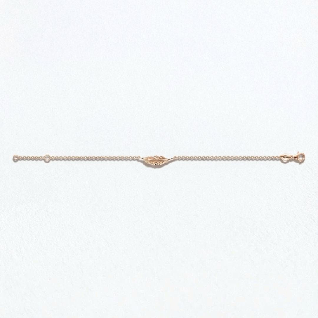 Bracelet plume plaqué or 18K Bellaime 6