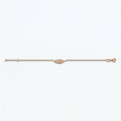 Bracelet plume plaqué or 18K Bellaime 6