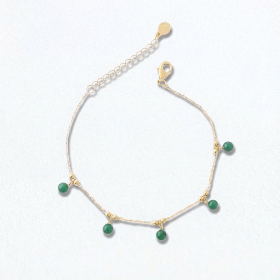 Bracelet rubis zoisite plaqué or 18K Honora Bellaime