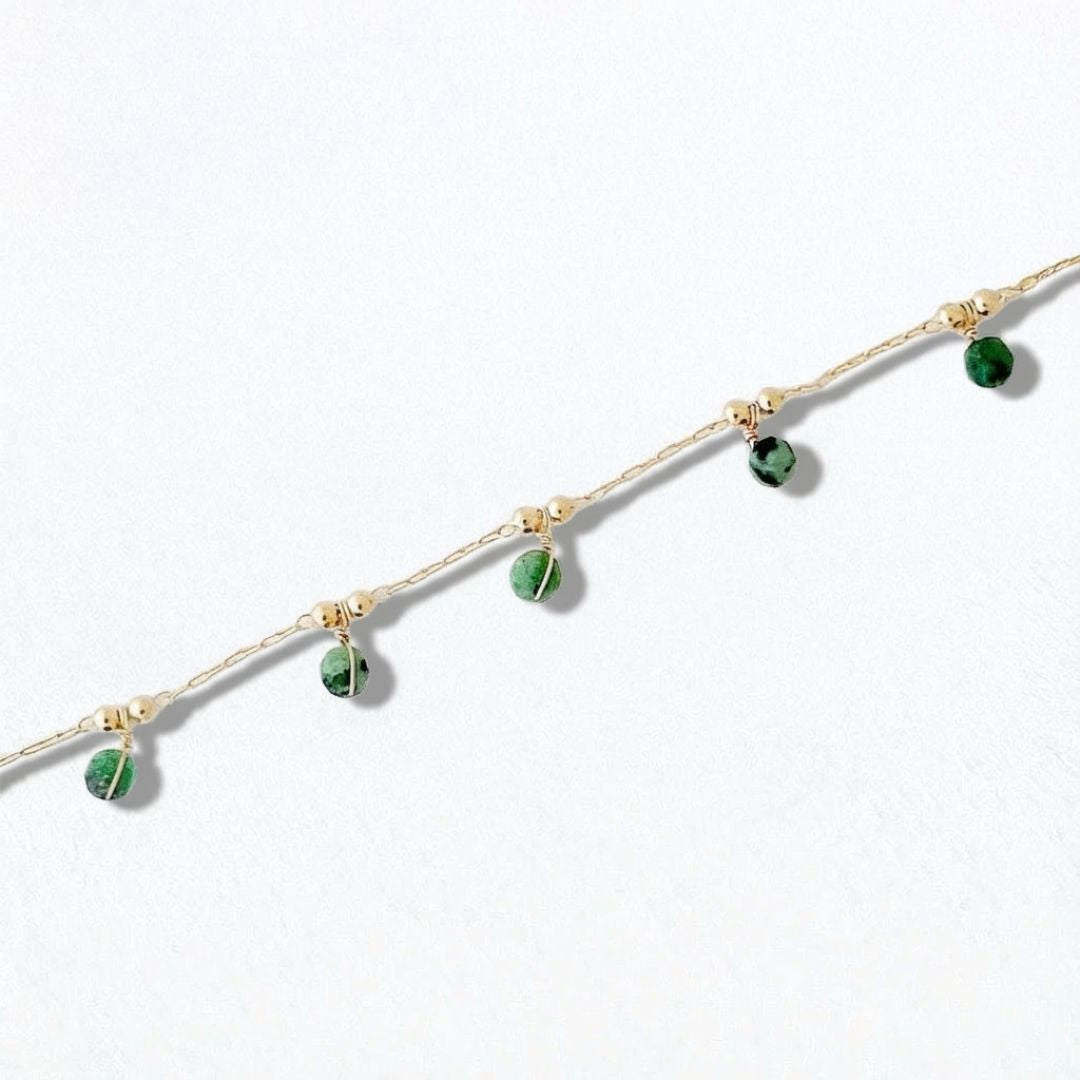 Bracelet rubis zoisite plaqué or 18K Honora Bellaime 3