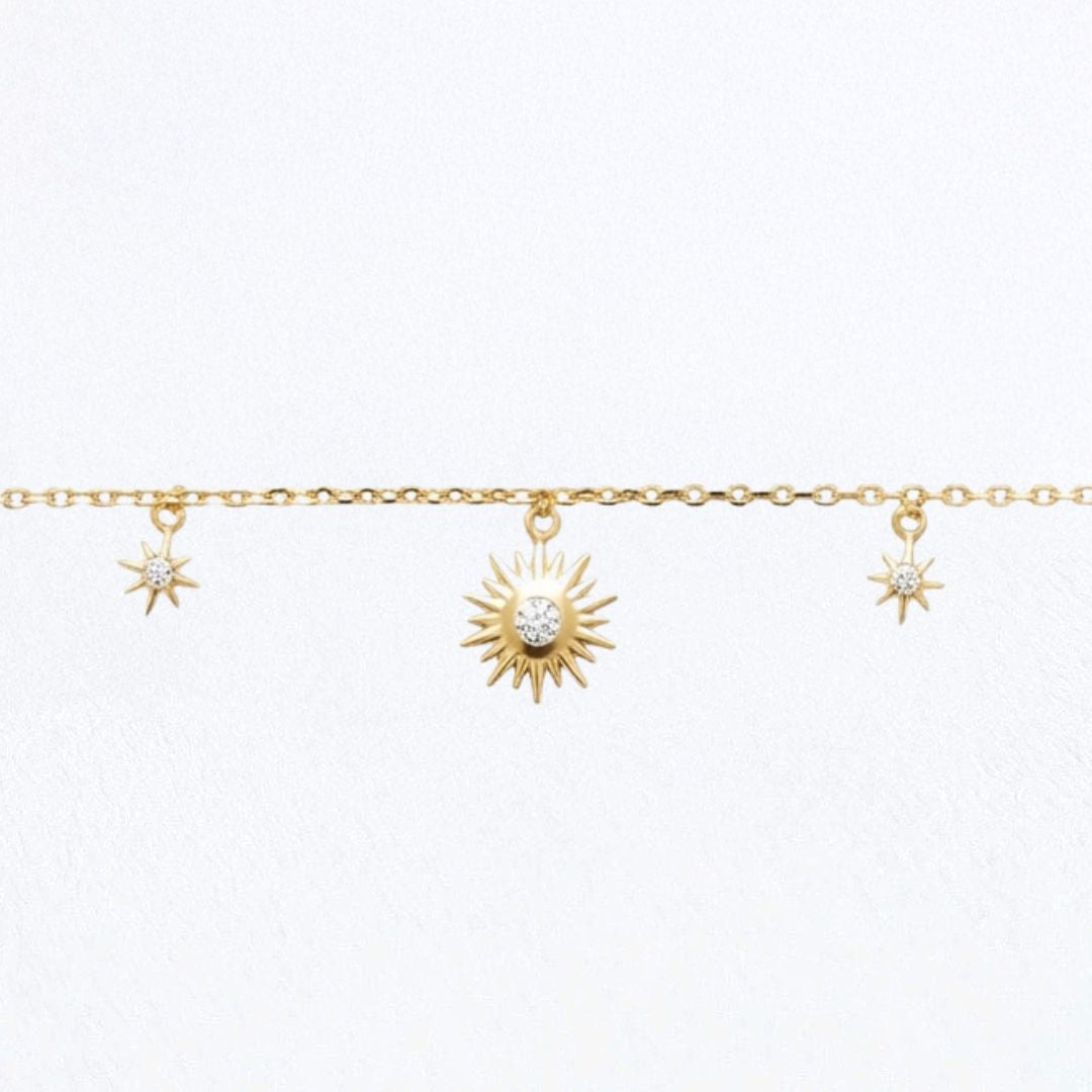 Bracelet soleil plaqué or 18K Sun Circle Bellaime 5
