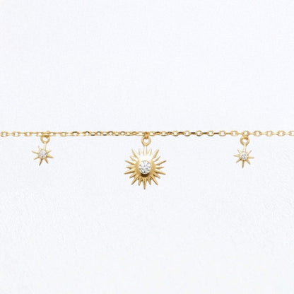 Bracelet soleil plaqué or 18K Sun Circle Bellaime 5