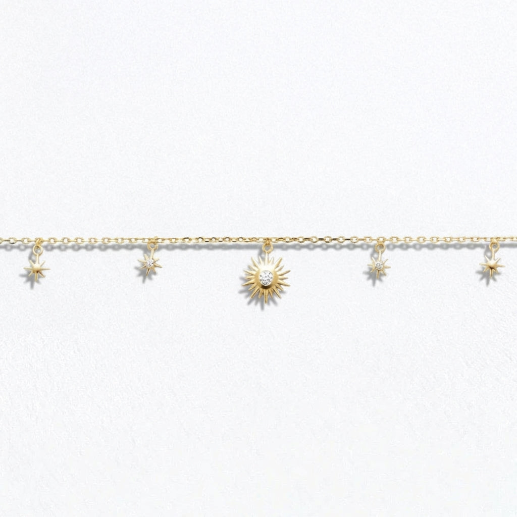 Bracelet soleil plaqué or 18K Sun Circle Bellaime 5 6