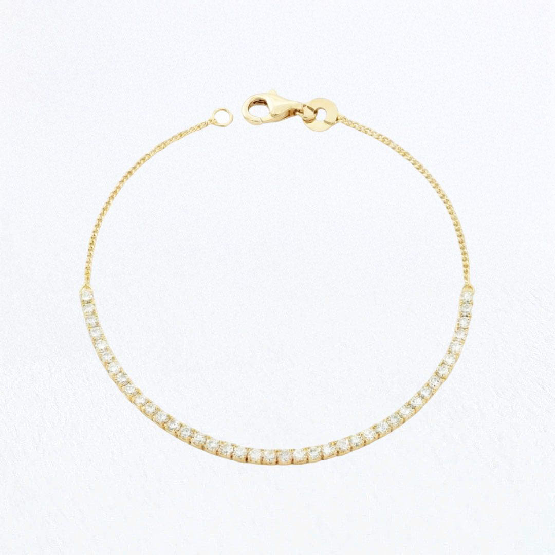 Bracelet tennis plaqué or 18K