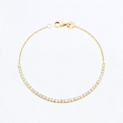 Bracelet tennis plaqué or 18K