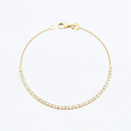 Bracelet tennis plaqué or 18K