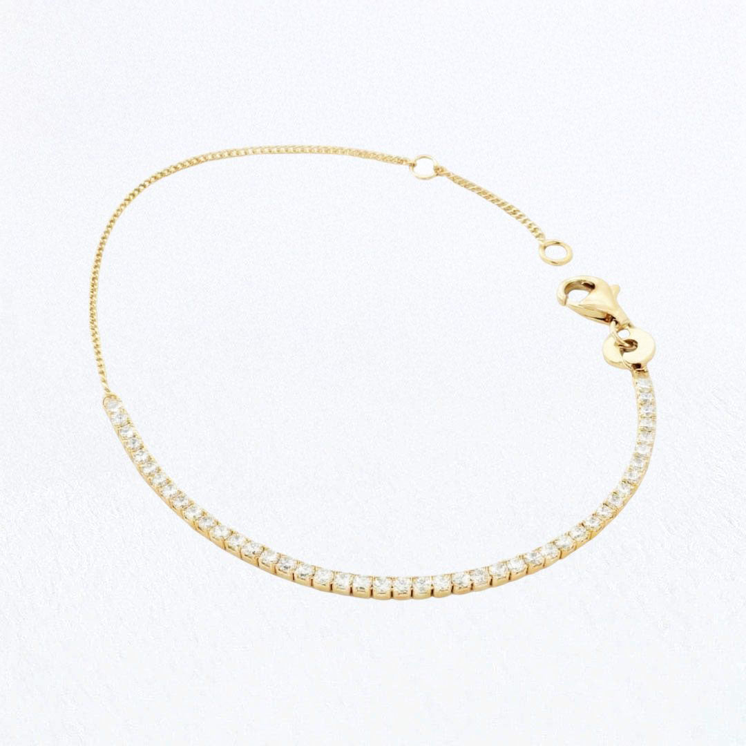 Bracelet tennis plaqué or 18K 4