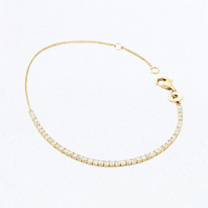 Bracelet tennis plaqué or 18K 4