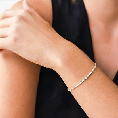 Bracelet tennis plaqué or 18K 4