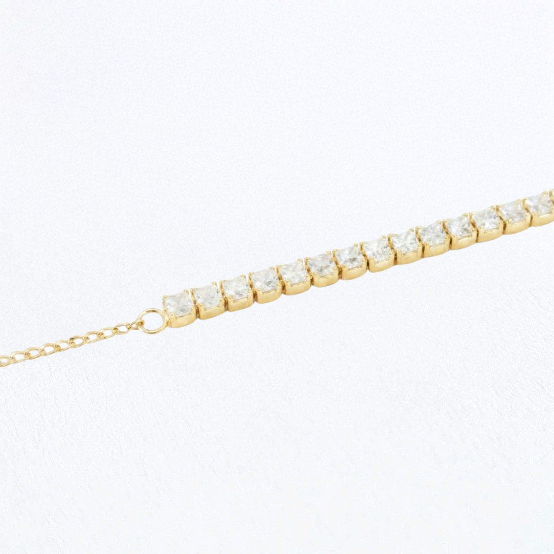 Bracelet tennis plaqué or 18K 5