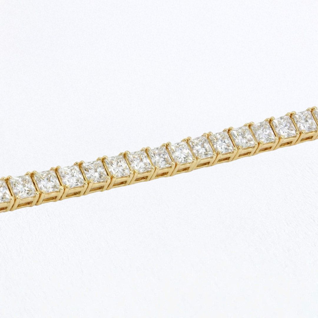Bracelet tennis plaqué or 18K 7