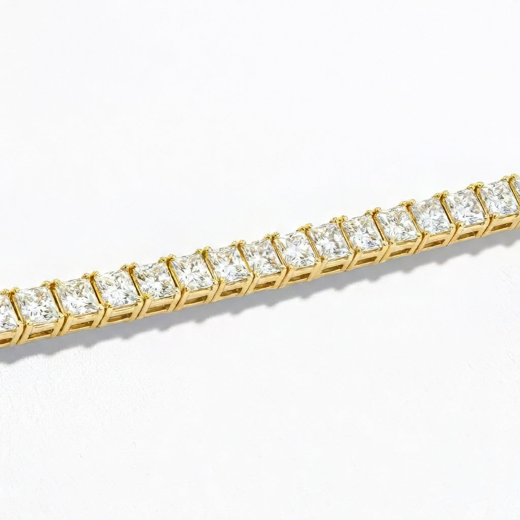 Bracelet tennis plaqué or 18K 6