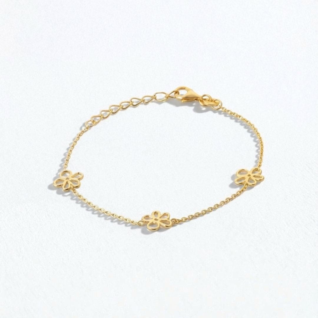 Bracelet trefle plaqué or 18K Alienor Bellaime