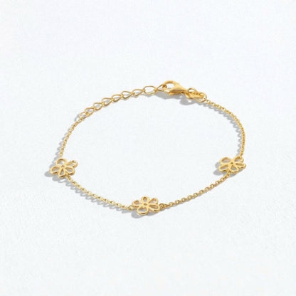 Bracelet trefle plaqué or 18K Alienor Bellaime