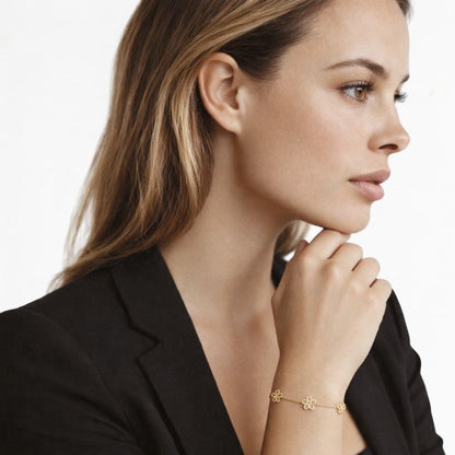 Bracelet trefle plaqué or 18K Alienor Bellaime 4