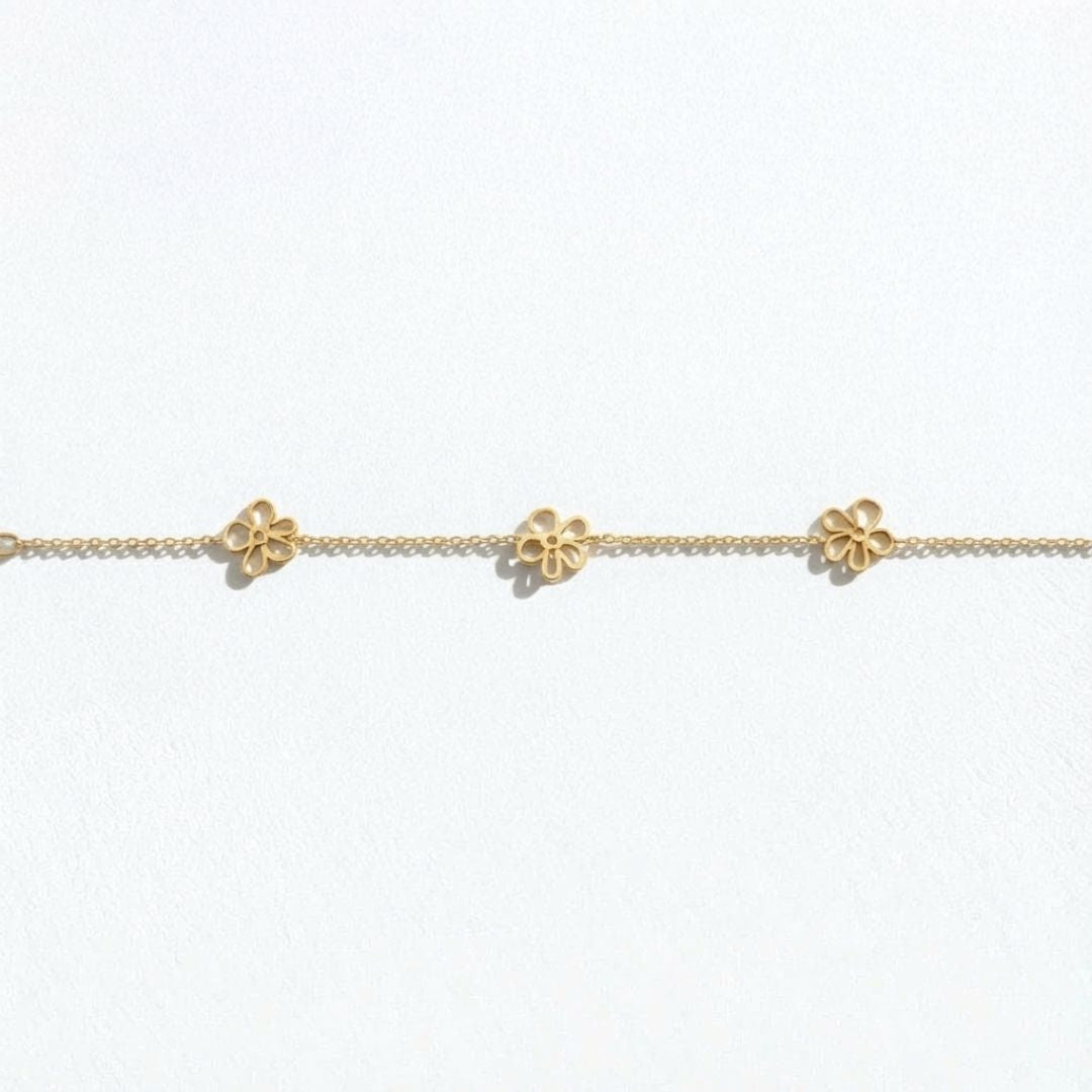 Bracelet trefle plaqué or 18K Alienor Bellaime 7