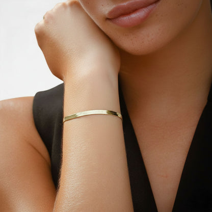 Bracelet cobra plaqué or 18K Bellaime 2